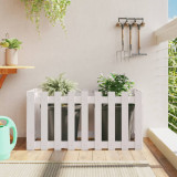 VidaXL Pat &icirc;nălțat grădină design gard alb 100x50x50cm lemn pin tratat