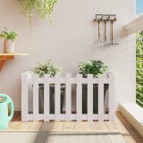 vidaXL Pat &icirc;nălțat grădină design gard alb 100x50x50cm lemn pin tratat