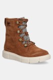 Sorel botine SOREL EXPLORER III JOAN WP culoarea maro, cu toc plat, izolare usoara, 2077951242