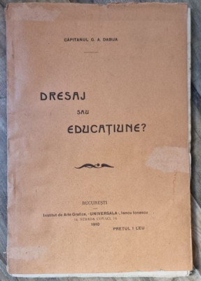 Capitanul G. A. Dabija - Dresaj sau Educatiune? foto