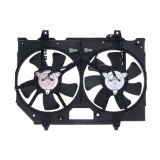 Ventilator radiator GMV SRL, NISSAN X-TRAIL, 2001-2007 motor 2,0 /2,5 benzina, 320/320 mm; (4 +4) pini, fara pre-rezistor