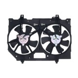 GMV radiator electroventilator Nissan X-Trail (T30), 06.2001-02.2007, Motorizare 2.0 103kw; 2, 5 121kw Benzina, dimensiune 320/320mm/ 4+4 pini, plast, Rapid