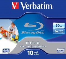 Mediu optic Verbatim BluRay BD-R DL 6x printabil 10 bucati foto