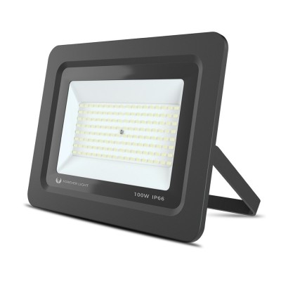 Proiector Forever Light Proxim, 144 LED-uri, 100 W, 4500 K, 8000 lm, IP66, 500 mA, aluminiu, sticla, Negru foto