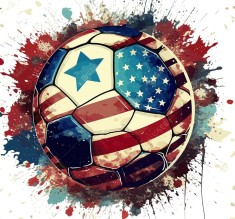 Sticker decorativ, Minge Fotbal, 64 cm, 10128ST-2 foto