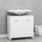 Gossi dulap de baie, alb, 60x33x61 cm, lemn prelucrat