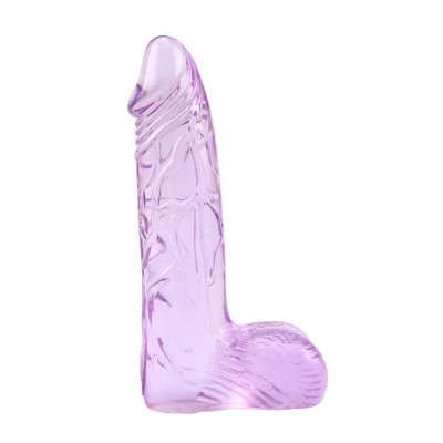 Dildo Realist Ding Dong TPE Mov Transparent 15 cm foto