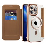 Husa iPhone 13 Pro Asteroid GSM SmartMag Book Case, maro