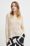 Cumpara ieftin Sisley pulover femei, culoarea bej, light