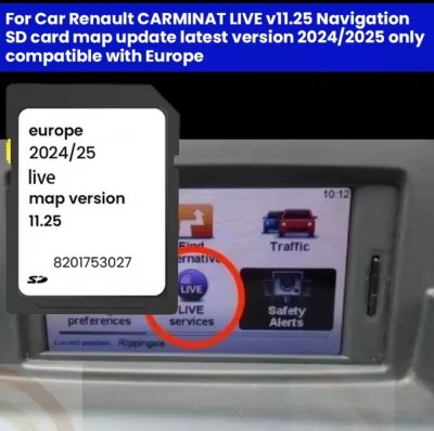 RENAULT SD Card Renault Megane Laguna Clio Scenic Carminat Renault TOMTOM LIVE Gps Romania-Europa 2025 foto