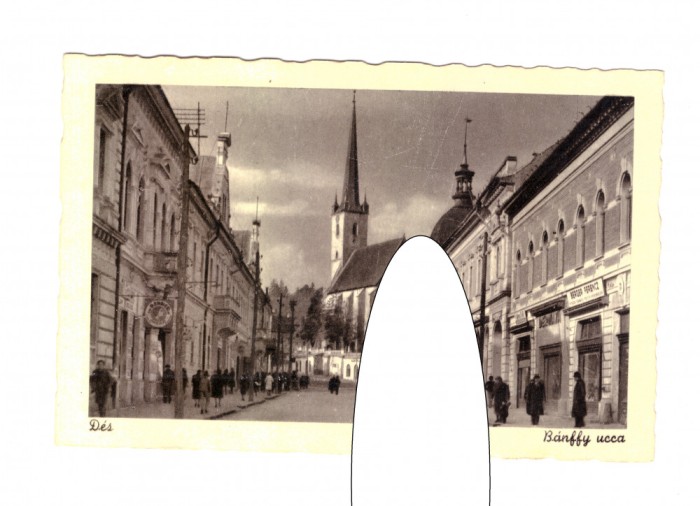 CP Dej - Strada Banffy, ocupatia maghiara, cu greseala, necirculata, animata,