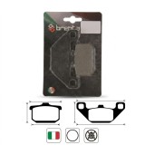 Set placute frana fata Brenta FT3061, organice, Kawasaki GPZ, VN, ZX, Ninja, Eliminator, Voyager