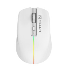 Mouse wireless Tellur Silent Click, DPI reglabil, Alb