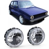 Far faruri VW Golf 1 MK1 Beetle Kafer Angel Eyes cu cruce clare NOU