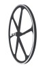 Roata Spate Fixa AeroWheels 700 Negru, Profil 30mm, Butuci Rulmenti, Banda Franare CNC, Umar 120mm