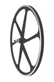 Roata Spate Fixa AeroWheels 700 Negru, Profil 30mm, Butuci Rulmenti, Banda Franare CNC, Umar 120mm
