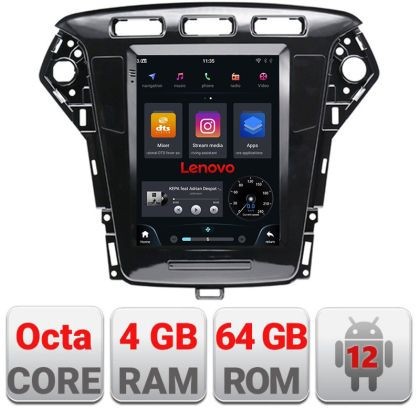 Navigatie Ford Mondeo 2010-2013 tip tesla radio gps internet Qualcomm 8X 8+128 360 4G carplay android auto kit-tesla-mondeo-10+ CarStore Technology