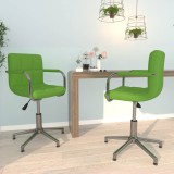 Cumpara ieftin Scaune de bucătărie pivotante, 2 buc. verde, piele artificială