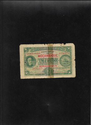 Rar! Mozambic 1 escudo 1921 seria636071 uzata foto