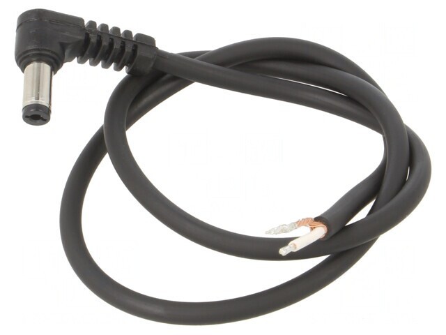 Cablu DC 5,5/2,1 Negru 0,5m