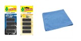 Mix 2 odorizante auto Wunder- Baum Vent New Car- Vanillaroma si Laveta Microfibra 30x40cm, WUNDER-BAUM&reg;