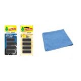 Mix 2 odorizante auto Wunder- Baum Vent New Car- Vanillaroma si Laveta Microfibra 30x40cm