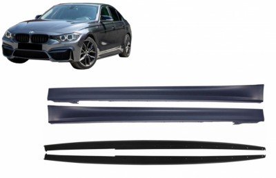 Praguri Laterale cu Extensii Add-on Lip BMW Seria 3 F30 F31 (2011-2018) M3 Design Performance AutoTuning foto