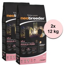 Alleva NEO BREEDER dog adult medium &amp;amp;amp; maxi pork 2 x 12 kg foto