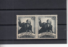 ROMANIA 1949 LP 250 - 25 ANI DE LA MOARTEA LUI LENIN PERECHE MNH foto