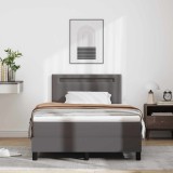 Cumpara ieftin Pat cu arcuri cu saltea Gri 120 x 200 cm Piele artificiala