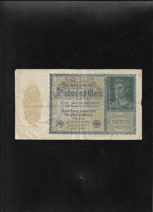 Germania 10000 10.000 mark marci 1922 seria01472359