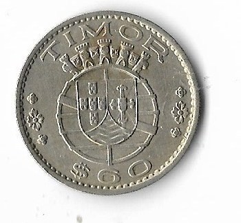 Moneda 60 Centavos 1958 - Timor foto