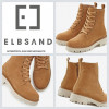 Elbsand- Cizme de piele pentru femei, Piele naturala, Mustar