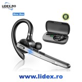 Casti wireless New Bee M53, casti Bluetooth pentru afaceri, cu anulare a zgomotului si design confortabil, durata lunga de viata a bateriei, calitate