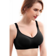 Sutien Alăptat fără Cusături și fără &Icirc;ntărituri - Negru - L-XL, Negru