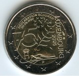 LUXEMBURG moneda 2 euro comemorativa 2025(2)_Declarația Schuman, UNC