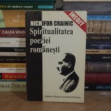 NICHIFOR CRAINIC - SPIRITUALITATEA POEZIEI ROMANESTI , 1998 *