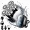 Aparat de Ras Electric Multifunctional Linomag&reg;, Profesional, 6D 6 &icirc;n 1 cu Capete Rotative Flexibile, Rezistent la Apa, USB Reincarcabil, Cap, Barba,