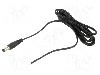 Cablu alimentare DC, DC 5,5/2,1 mufa, negru, negru si gri, 1,5m, POS - POSDC-T-P21S-1.5