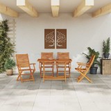 vidaXL Set de masă pentru grădină 5 pcs Maro Lemn Solid de Acacia 3375756
