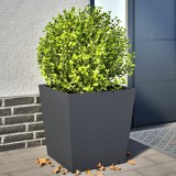 VidaXL Jardiniere de grădină, 2 buc., antracit, 50x50x50 cm, oțel