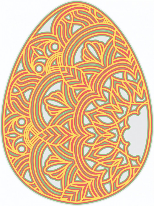 Sticker decorativ, Mandala, Ou, Multicolor, 80 cm, 7251ST-2