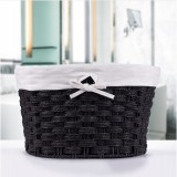 Cos organizator pentru cosmetice, oval, negru, 35x24x16 cm, Sepio