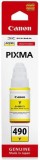 Cartus cerneala Canon GI-490 Y, yellow, capacitate 70ml, pentru echipamente
