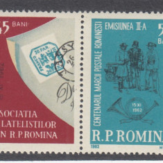 ROMANIA 1963 LP 551 ZIUA MARCII POSTALE ROMANESTI PERECHE SERII MNH