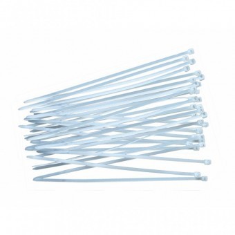 Set 100 coliere din plastic Topstrong 729701, Alb, 3.6x250mm