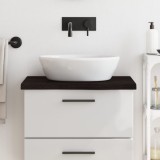 vidaXL Blat de baie, maro &icirc;nchis, 60x60x(2-4) cm, lemn masiv tratat