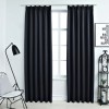 Draperii opace cu c&acirc;rlige, 2 buc., antracit, 140 x 175 cm