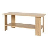 Masuta auxiliara din MDF, Naturala deschisa, 110x50x48cm, cu raft, CMCLASS