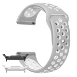Curea silicon compatibila Samsung Galaxy Watch8 40mm, Alb/Gri